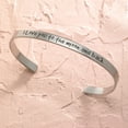 thumbnail image 3 of Love You To The Moon and Back Engraved Cuff Bracelet - Romantic Gift for Her, 3 of 5