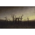 thumbnail image 2 of Caspar David Friedrich 18x13 Black Ornate Wood Framed Double Matted Museum Art Print Titled - The Abbey in the Oakwood (Between 1809 and 1810), 2 of 5