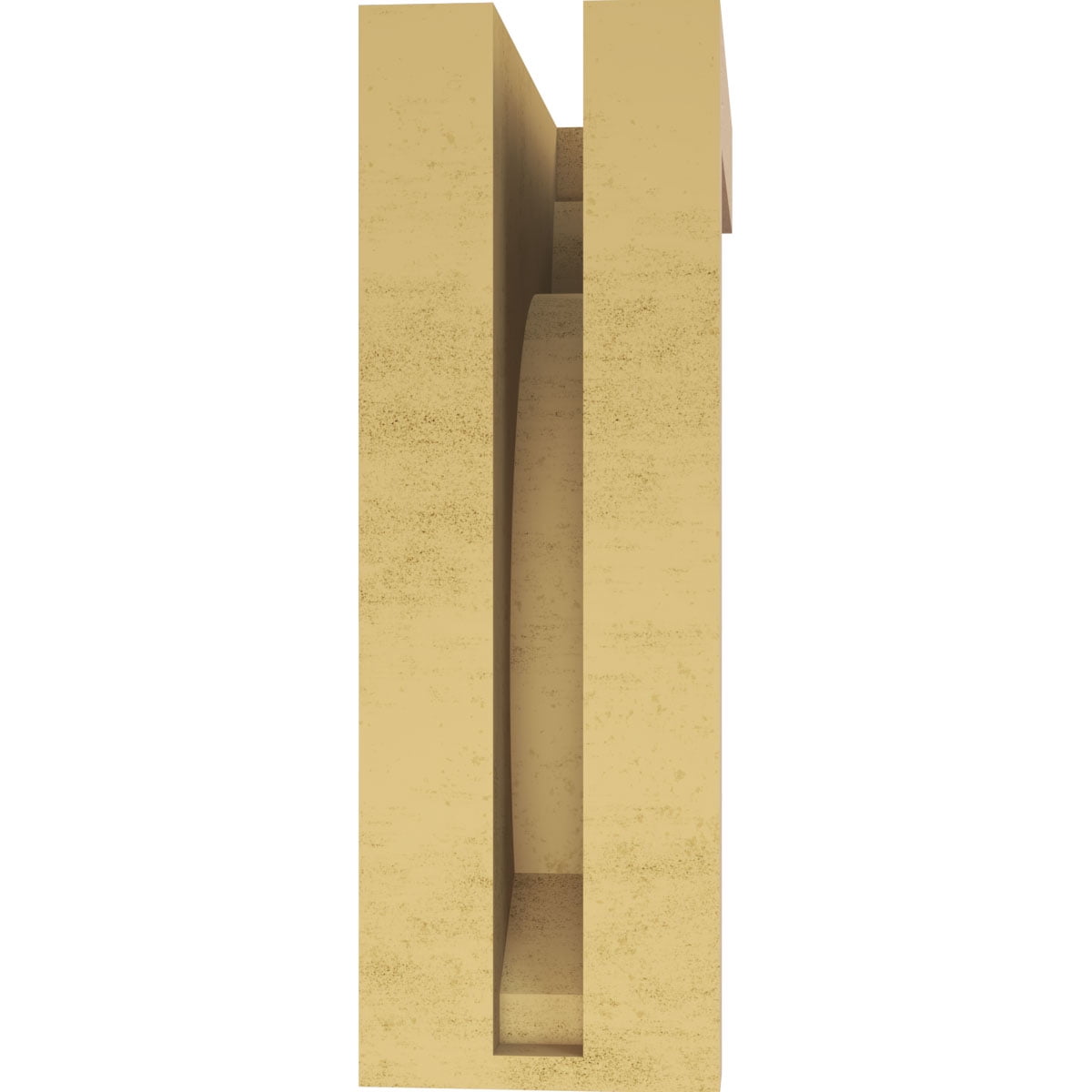 4"W x 8"D x 12"H Classic Emerson Rough Cedar Woodgrain TimberThane Corbel, Primed Tan