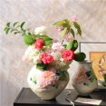 thumbnail image 3 of Ceramic Vintage Vases Hand Painted Peony Floral Vase for Home Decor, Living Room,Office, 3 of 6