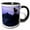 Black/White, variant on 3drose, Bighorn Sheep Looking Towards the Mountain Peaks, 11oz Two-tone Black Mug