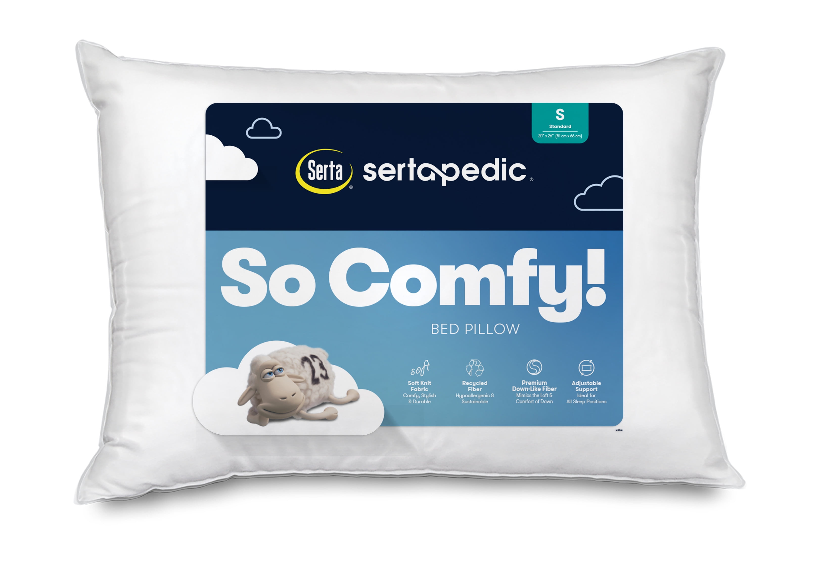 Serta So Comfy Bed Pillow, Standard