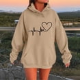 thumbnail image 5 of ShiShine Hoodies for Women Long Sleeve Love Printed Oversized Sweatshirts Drawstring Loose Fit Pullover Tops with Pocket, 5 of 5
