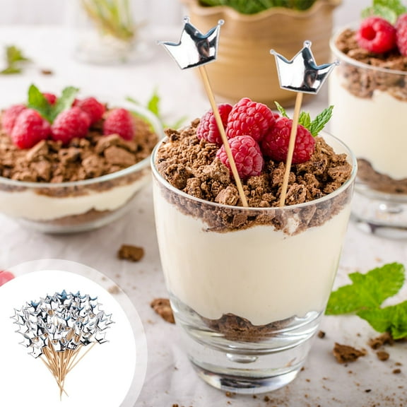 Nsxcdh Cocktail Party Picks 50 PCS Wooden Appetizer Toothpicks Decorative Fruit and Drink Picks Elegant Holiday Table Decor for Christmas or Weddings