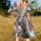 thumbnail image 3 of Hermosas lirios rosas y blancos Arte digital. Vestido de manga corta Vestidos Falda de mujer, 3 of 6