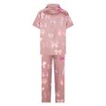 thumbnail image 4 of Sexy Pijama Conjunto para las Mujeres Impreso Bolsillo Pantalones de Manga Corta, Traje Suelto Casual para el Hogar Y el Salón, 4 of 9