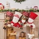thumbnail image 3 of Medias navideñas, bolsas de regalo, regalos de fiesta, decoración colgante para de Navidad, calcetines navideños para chimenea, para puerta, Patrón de Papá Noel, 3 of 7