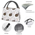 thumbnail image 4 of Yiaed Cute Swan Print Lunch box lunch bag Portable Insulated Lunch Box for Women Men Cooler Tote Bag with Front Pocket for Work Picnic Travel, 4 of 6