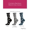 thumbnail image 2 of MeMoi Chickens Bamboo Blend Crew Socks - Womens - Female, One Size, Black, 2 of 8
