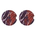 thumbnail image 4 of Round Ceramic Car Coasters 2 Pack Absorptive Clean Cork Bottom For Anti-Slip Use On Most Cars Mediumvioletred Marble_2, 4 of 8