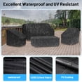 thumbnail image 6 of Patio Furniture Covers, 4 Piece Outdoor Furniture Covers Waterproof, 420D Heavy Duty Tear-Resistant, with Windproof Buckle Strap and Adjustable Drawstring, 6 of 7