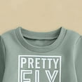 thumbnail image 6 of UAYOTSE Toddler Baby Boy Clothes Letter Print Long Sleeve Sweatshirt Pullover Pants 2Pcs Fall Winter Outfits(Light Green,2-3 Years), 6 of 7