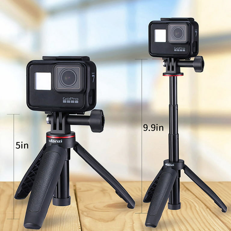 ULANZI M12 - Palo extensible para selfie Gopro, soporte portátil para  teléfono celular Vlog con soporte de teléfono y adaptador Gopro, mini  empuñadura