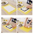 thumbnail image 4 of Ounissouiy Alfombrillas de rodillo para Sushi DIY, alfombrilla de molde para rollo de bolas de arroz reutilizable lavable, alfombrilla de cojín Cocina y Comedor blanco, 4 of 6