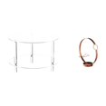 thumbnail image 1 of Mesa Auxiliar De Hierro Y Acrílico Con Almacenamiento Para Botellas De Vino. Mesita De Noche Compacta, Fácil De Armar, Ideal Para Sala De Estar, Baño Y Organización Del Hogar., 1 of 8