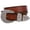 Brown, variant on Women's Solid Real Leather Belt with Western Rhinestone Buckle 3-piece set