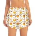 thumbnail image 2 of Picia bunny in Easter eggs Pattern Women's 2 in 1 Athletic Running Shorts High Waisted Workout Casual Gym Sweat Shorts with Comfy Liner Zipper Pockets-Medium, 2 of 7