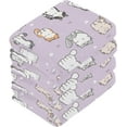 thumbnail image 4 of SKYSONIC Cat Cotton Washcloths Set of 2, Highly Absorbent Soft Fingertip Towel for Bathroom, Gym, Hotel and Spa, 12 x 12 Inch, 4 of 7