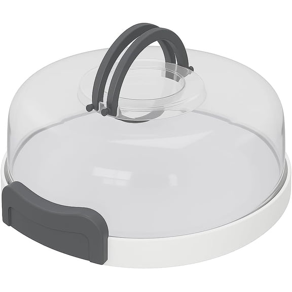 Pie Carrier with Lid and Handle - Fits Pies 10in x 4.5in, Doubles as Divided Serving Tray Cheesecake Container Dessert With Lid, Containers Lids BPA Free