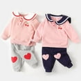 thumbnail image 4 of CNKOO Bébé Filles Pull-Over Sweatshirts Tops + Pantalons 2 Ensembles de PCS pour Tout-Petit Bébé Broderie Mignon Enfants Vêtements Tenue Décontractée, 4 of 8