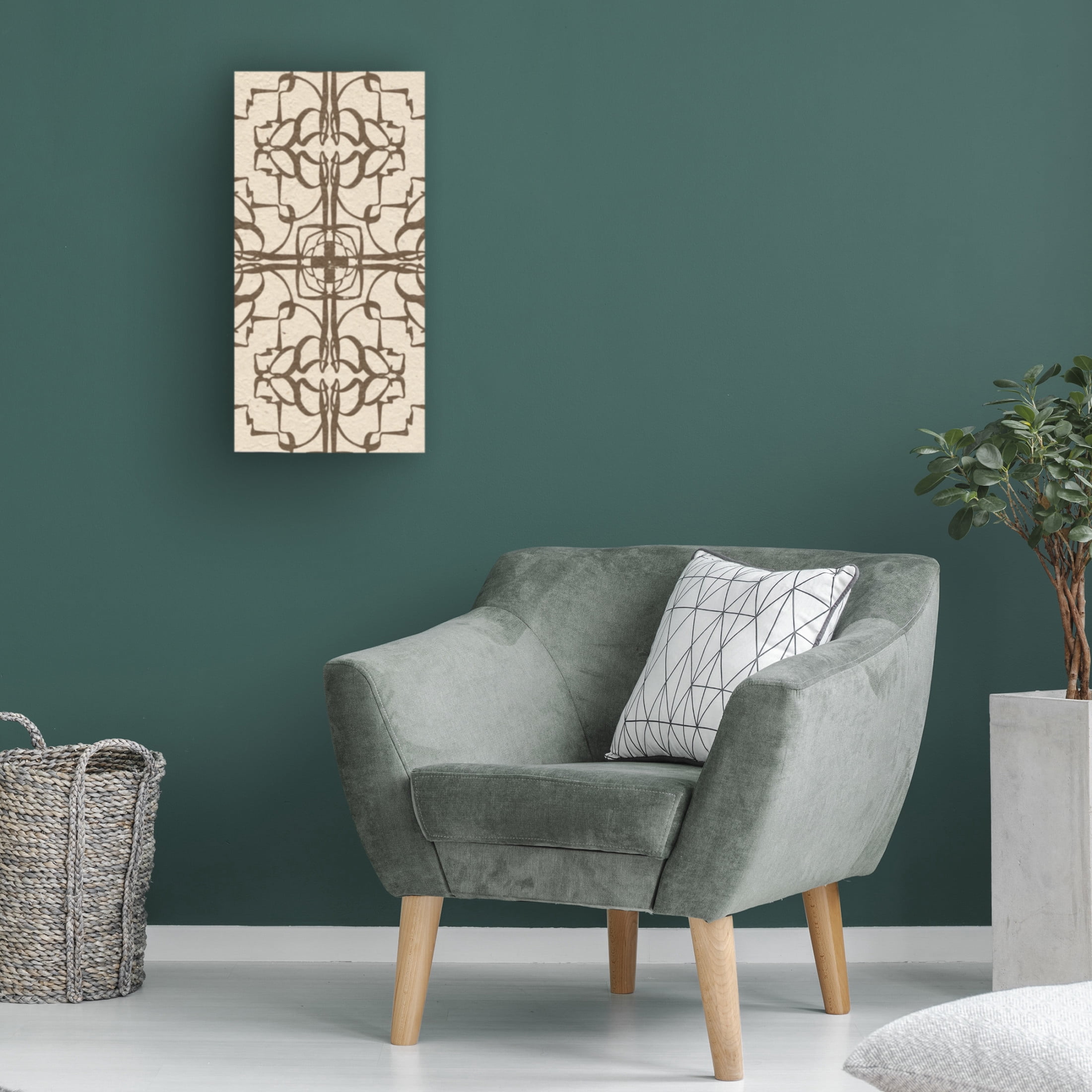Trademark Fine Art Alonzo Saunders  Motif on Cream IX Canvas Wall Art