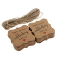 thumbnail image 1 of 100 Pcs Papel de año de nuevo Year Feliz año de nuevo Etiquetas Adhesiva Thank You For Celebrating With Us marrón perfecl Etiquetas colgantes de papel Kraft, 1 of 8