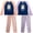 Blue/Lilac-Blue/Orange, variant on Angel Face Girls Pajama Set Soft Plush Fleece Sleep Shirt & Pajama Pants Sleepwear Set 4 Piece