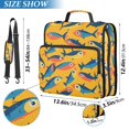 thumbnail image 2 of FORMRS Zipper Binder with Shoulder Strap 2-inch Ring 500 Sheet Capacity File Bag, Yellow Sardines Pattern, 2 of 5
