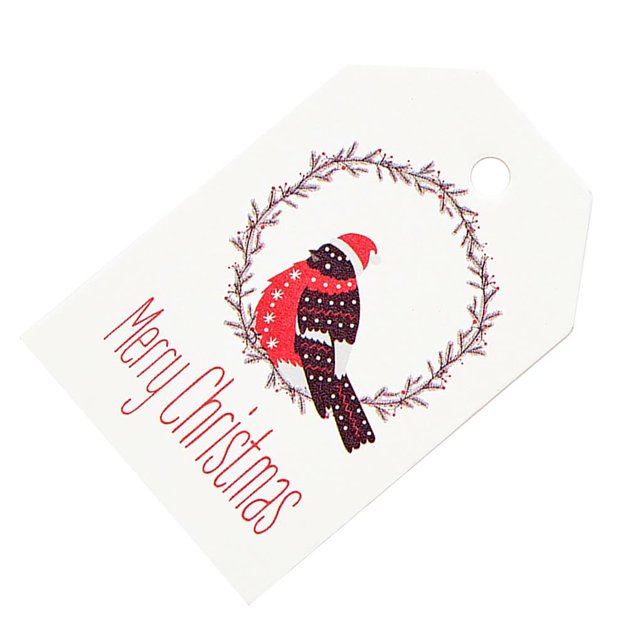 Monstrate 100 Uds. De etiquetas Kraft DIY, etiquetas de Feliz Navidad, etiquetas colgantes de papel para envolver regalos, tarjetas de papel de Papá Noel, Kits de decoración para fiestas 6# Monstrate HA000503-06B