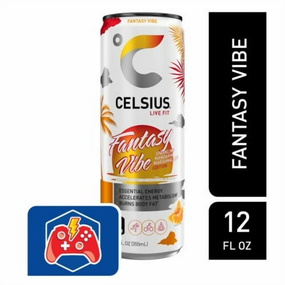CELSIUS Sparkling Fantasy Vibe Energy Drink Can 12 fl oz