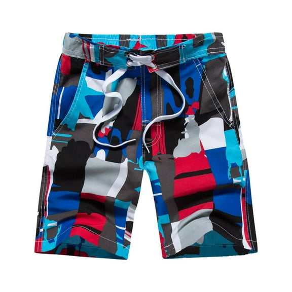 Povozer Boys' Active Athletic Performance Basketball Shorts with Pockets(Blue,9-10Y)