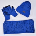 thumbnail image 5 of UJNDER Slouchy Hat Winter Knitted Hat Scarf and Glove Sets Ideal for Both Men and Women Blue, 5 of 5