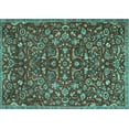 thumbnail image 1 of Ahgly Company Machine Washable Indoor Rectangle Persian Turquoise Blue Traditional Area Rugs, 4' x 6', 1 of 4