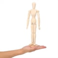 thumbnail image 2 of Paquete de 5 Modelos de Figuras de Arte: Maniquí de Madera de 12 Pulgadas, Maniquí de Dibujo Flexible para Dibujar, Pintar y Diseñar Figuras Articuladas, 2 of 5