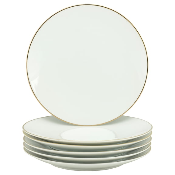 10 Strawberry Street Coupe Gold Line Porcelain Dinner Plate Set of 6
