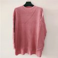 thumbnail image 3 of HAPIMO Womens Sweaters Fall Fashion Batwing Long Sleeve Crewneck Knitwear Solid Color Casual Loose Jumper Pullover Sweaters for Women Pink XL, 3 of 5