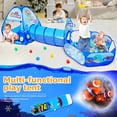 thumbnail image 3 of Tienda de campaña para niños PigPigPen 3 en 1 con túnel de juego y piscina de bolas, 3 of 7