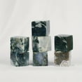 thumbnail image 3 of 3pcs Natural Moss Quartz Cube | Crystal Lattice Matrix | 1.18-1.38" Dual-Size Mineral Specimen, 3 of 6