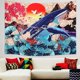 thumbnail image 3 of JM Tapiz Ukiyo-e Ocean Wave Koi para colgar en la pared grande JM, 3 of 5