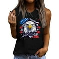 thumbnail image 2 of Delliss Women's Independence Day Print Baggy Crew Neck Casual Sleeveless Basic Top, 2 of 4
