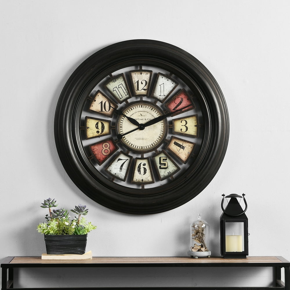 FirsTime & Co.® Industrial Chic Wall Clock, American Crafted, Oil