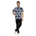 thumbnail image 2 of Inkmeso Mens Printed Designer Mandarin Collar Asian Shirt Casual Relaxed-Fit Button Down Shirts, 2 of 7