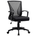 thumbnail image 2 of Lacoo Office Chair Mid Back Swivel Lumbar Support Desk Chair, Height Adjustable Computer Ergonomic Mesh Chair with Armrest, Black, 2 of 7