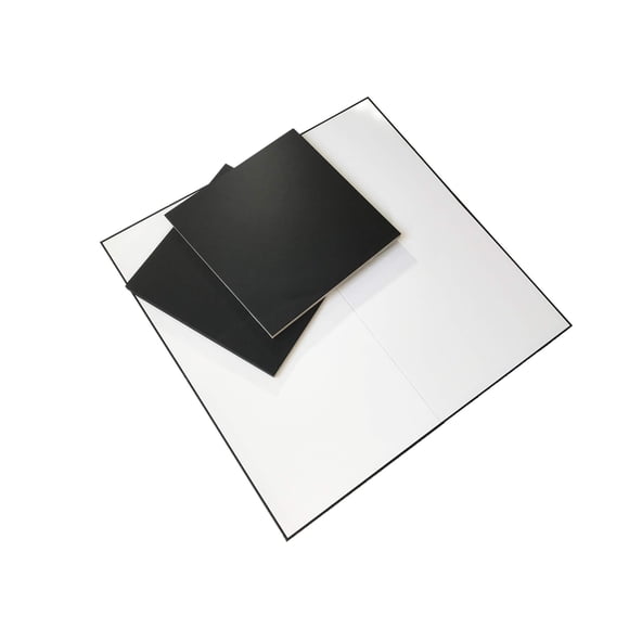 Juego de tableros de juego en blanco, paquete de 3 unidades, 20 x 20 cm, con pliegue cuádruple con acabado mate