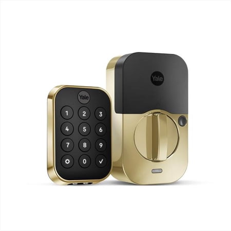 Yale YRD430FBLEP05 Assure Lock 2 Touch Key Free Keypad with Bluetooth Biometric Deadbolt P05, Lifetime Brass