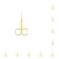 thumbnail image 3 of Seitruly Alicates para cutículas de uñas Tijeras de acero inoxidable Aerosol resistente al desgaste Oro Rocíe Oro 10piezas, 3 of 6