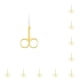 thumbnail image 2 of Soidarity Alicates para cutículas de uñas Tijeras de acero inoxidable Aerosol de mano Oro Rocíe Oro 10Conjunto, 2 of 6