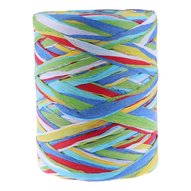 EeaseCA Stylish 6-color Raffia Rope DIY Woven Gift Paper Wrapping Rope DIY Handmade Home Living Room Wedding Decoration