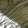 thumbnail image 3 of Elegant Solid Colors Shawl Sheer Sliky Soft Light Scarf Evening Wrap Khaki, 3 of 5