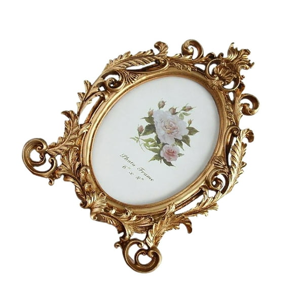 Youkk Timeless Oval Photo Frame for Vintage 8x6 and 5x7 Gold 8 inch